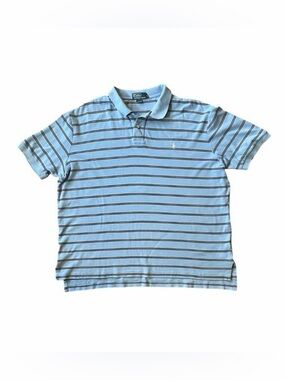 Polo Ralph Lauren Light Blue Striped Polo Shirt XXL
